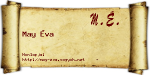 May Éva névjegykártya